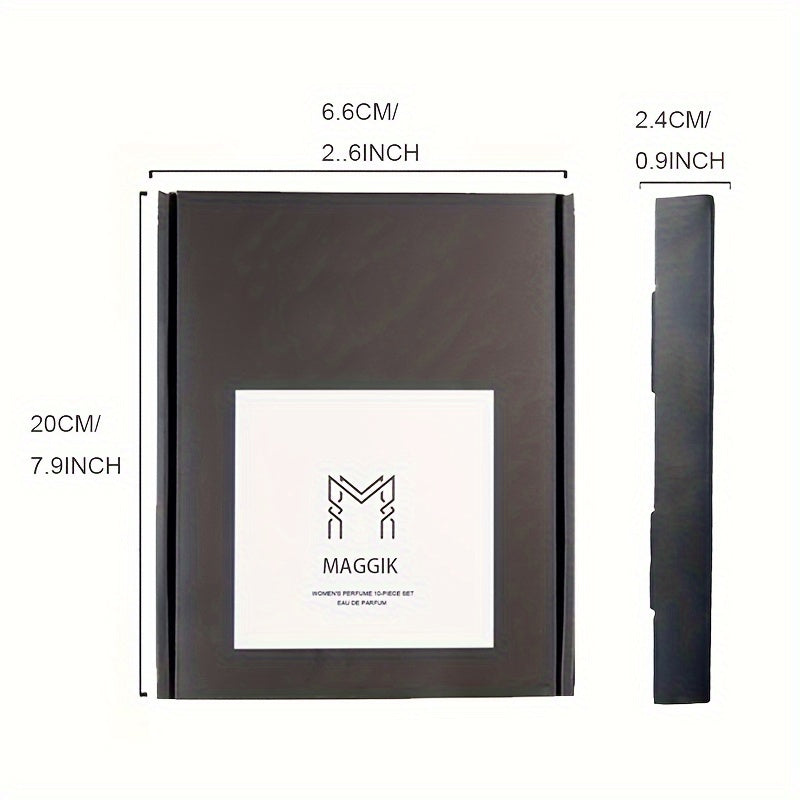 Men's Perfume Casual Daily Mini Perfume, 10 Mini Sprays (0.17 oz Each)