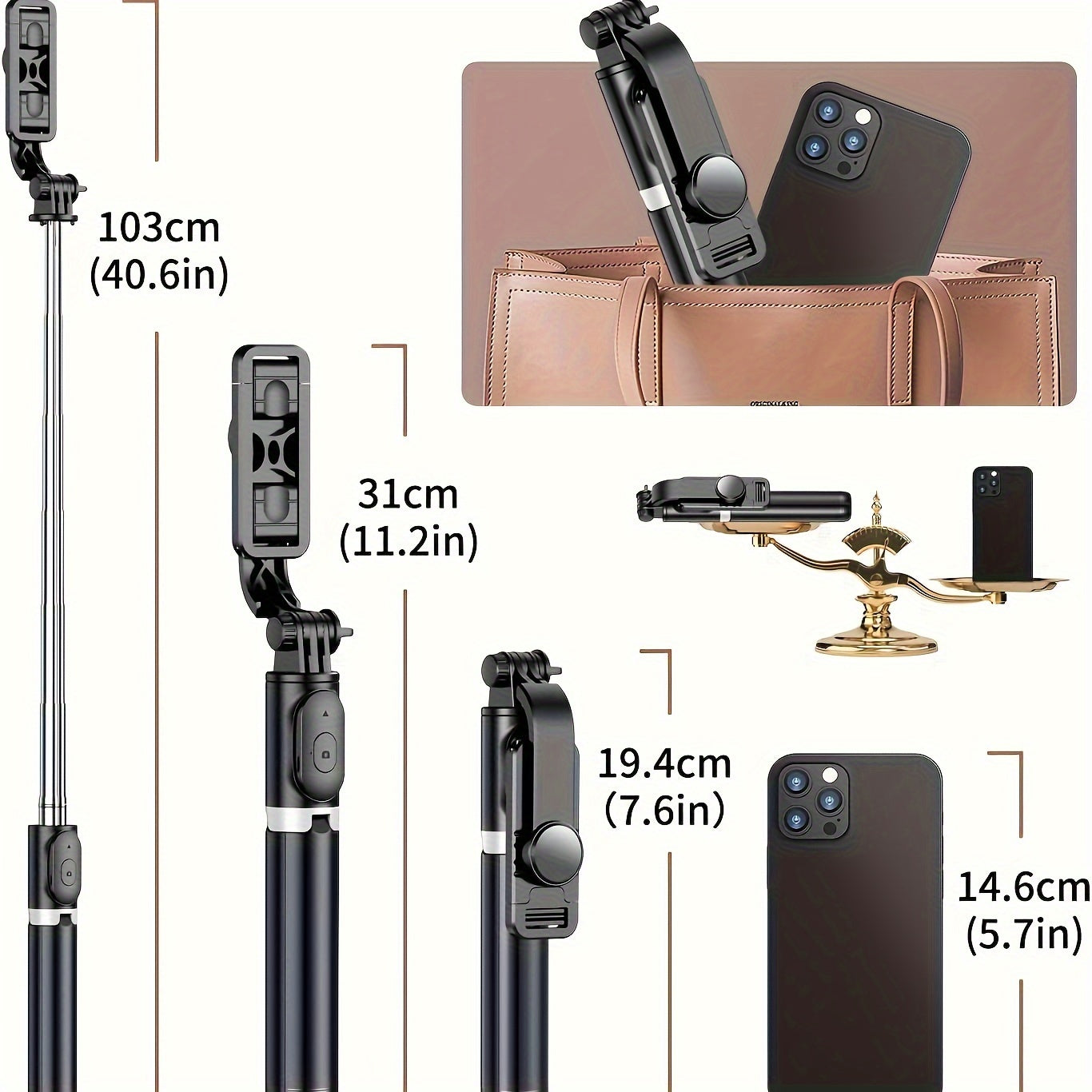 Travel Tripod & Mobile Selfie Stick