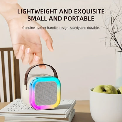 Speaker With Microphone Set, Home Karaoke Machine, Portable Handheld Karaoke Mics Speaker Machine For Adults