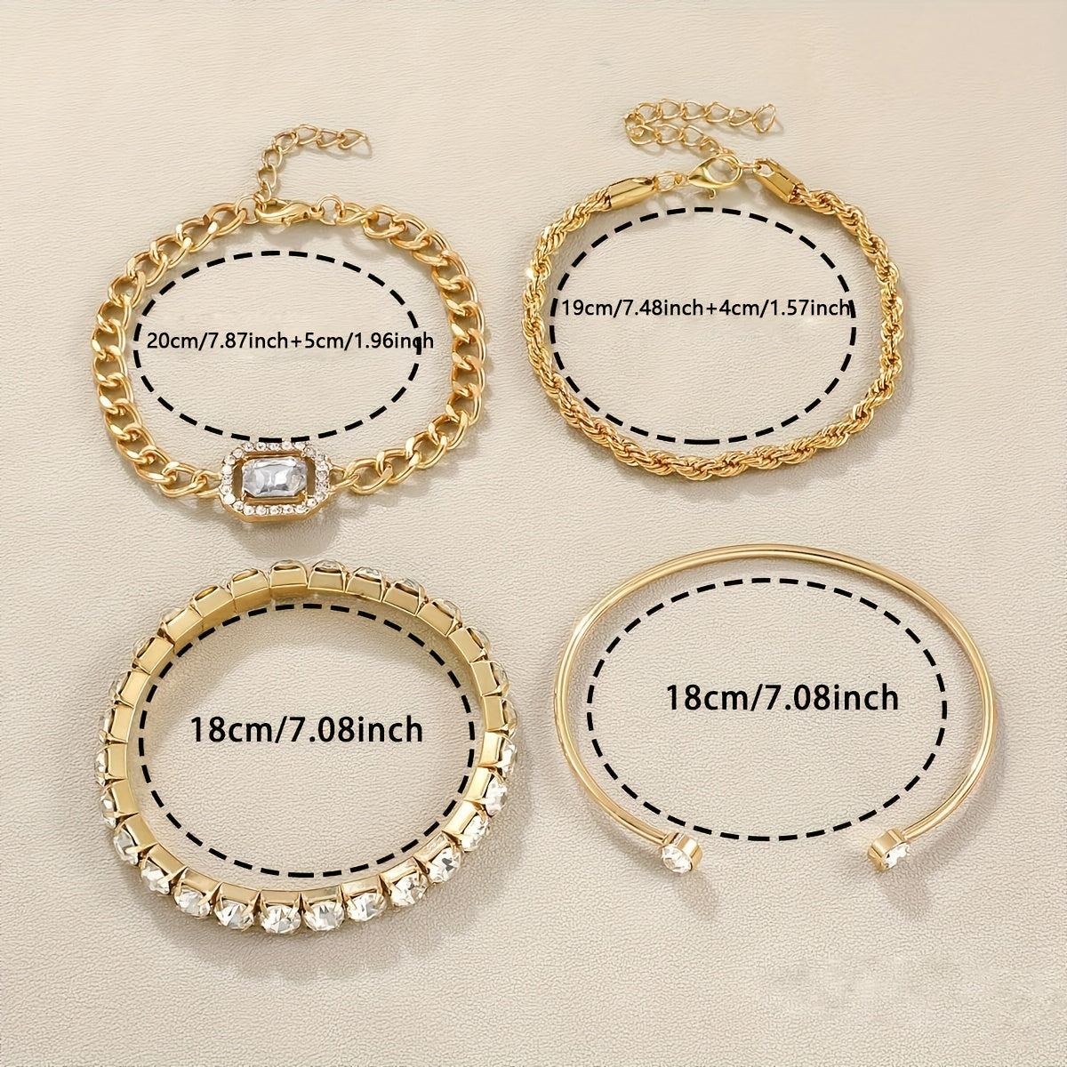 Luxury Golden Quartz Watch, Rome Fashion Wrist Watch 5pcs/set