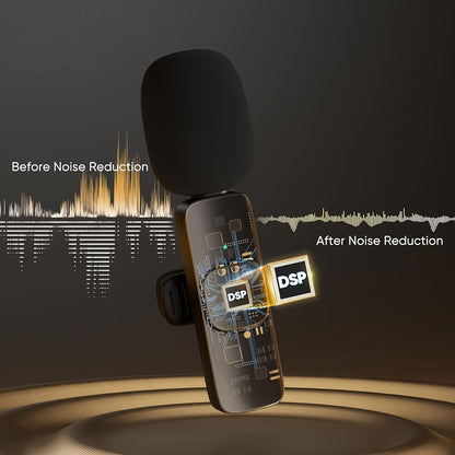 Professional Wireless Omnidirectional Condenser Lavalier Microphone - Computer Microphone for Crisp Interviews, Laptops Compatibility