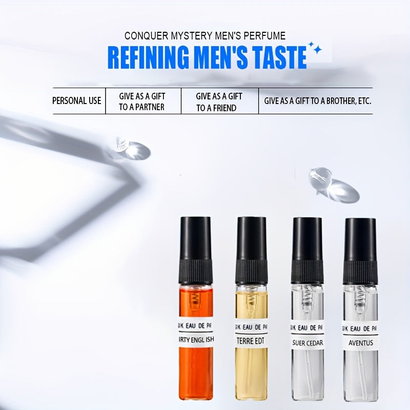 Men's Perfume Casual Daily Mini Perfume, 10 Mini Sprays (0.17 oz Each)