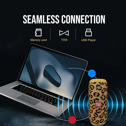 TG117 Portable Wireless Speaker, TWS Stereo, Built - In Mic For Calls - FM Radio, TF Card, USB Playback