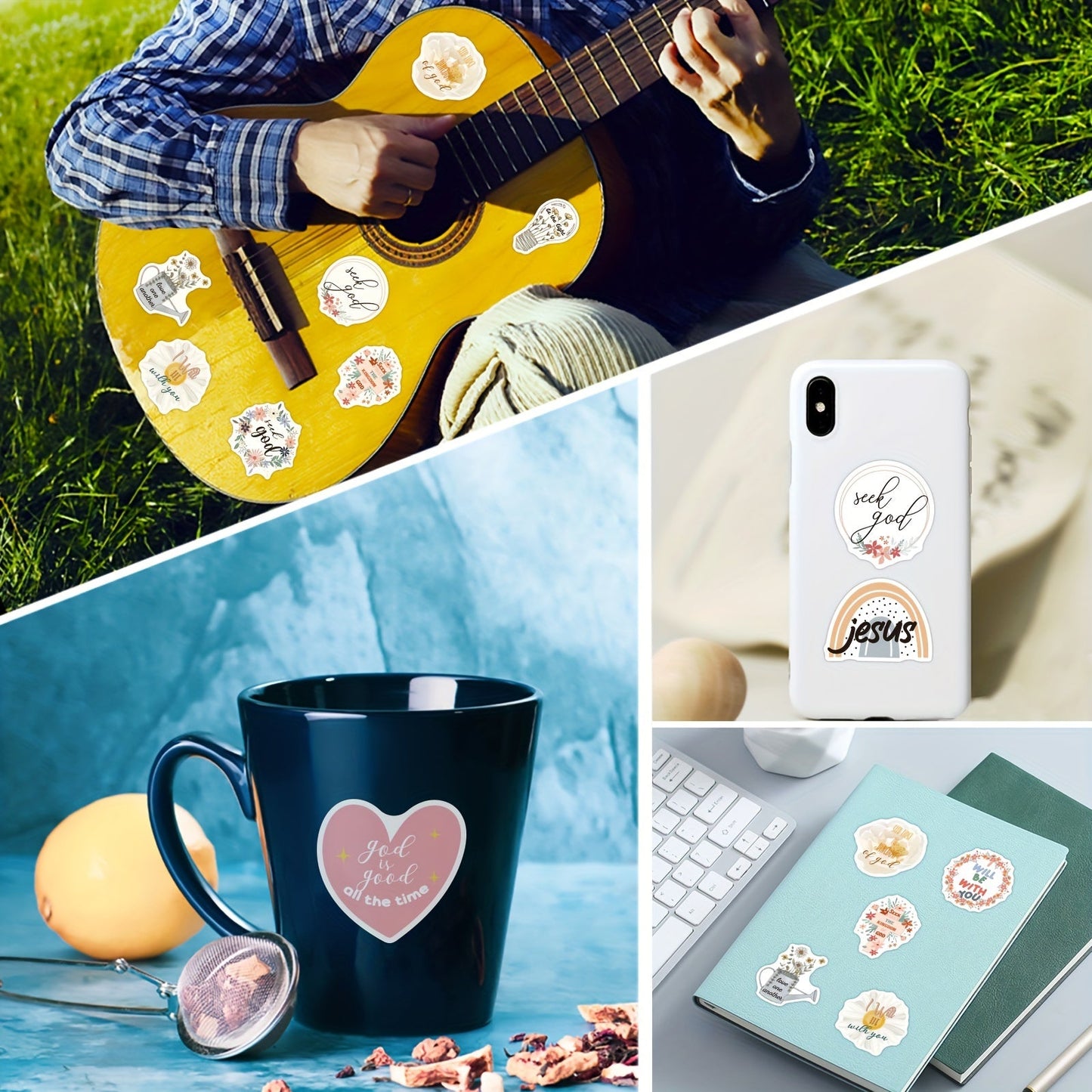 500pcs Inspirational Verse Faith Stickers Roll