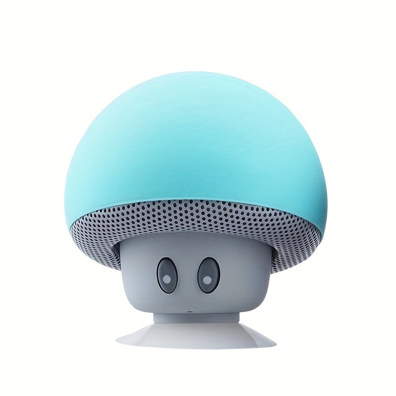 1pc Cartoon Mushroom Portable Wireless Speaker - Portable Bluetooth Speakers with Phone Holder, Suction Cup Design, Mini and Delicate