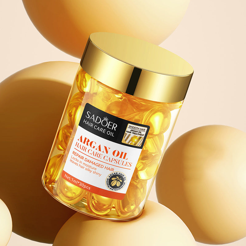 30pcs Hair Mask Argan Oil Hair Care Capsules