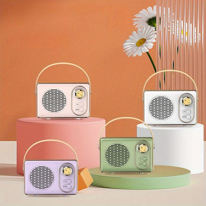 Purple RetroBeat - Portable Wireless Speaker with USB Flash Drive, TF Card, FM Radio