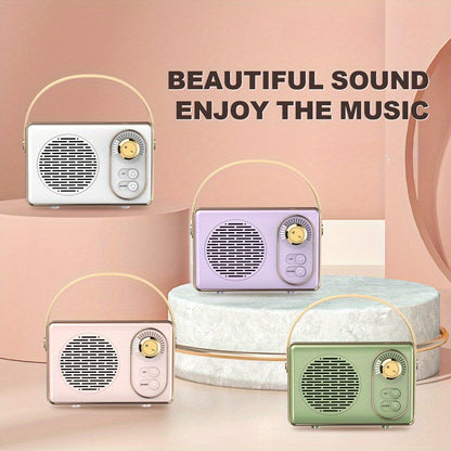 Purple RetroBeat - Portable Wireless Speaker with USB Flash Drive, TF Card, FM Radio