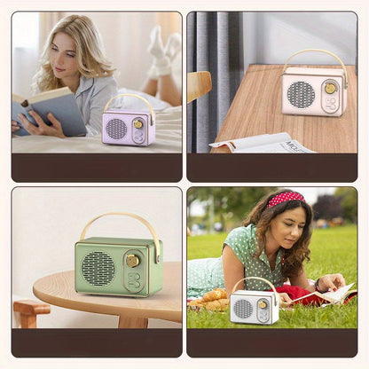Purple RetroBeat - Portable Wireless Speaker with USB Flash Drive, TF Card, FM Radio