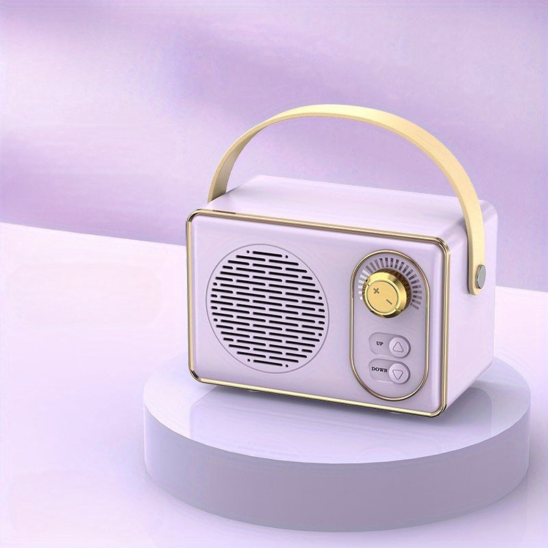 Purple RetroBeat - Portable Wireless Speaker with USB Flash Drive, TF Card, FM Radio