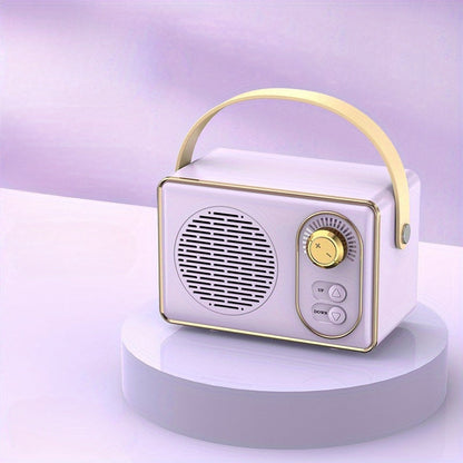 Purple RetroBeat - Portable Wireless Speaker with USB Flash Drive, TF Card, FM Radio