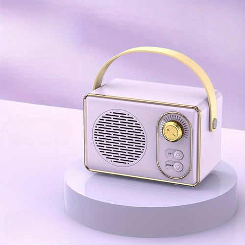 Purple RetroBeat - Portable Wireless Speaker with USB Flash Drive, TF Card, FM Radio