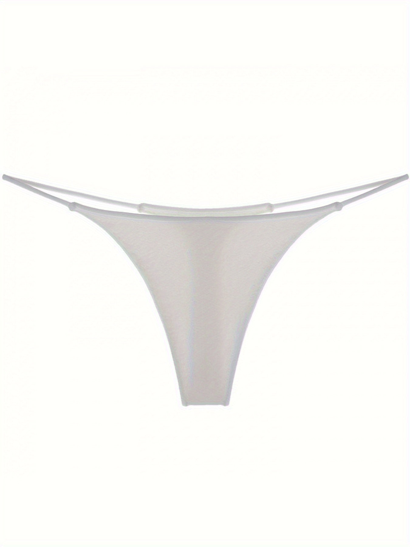 5 Pcs Double Spaghetti Straps Sexy Low Waisted T-Shaped Thong Bikini Women's Erotic Panties