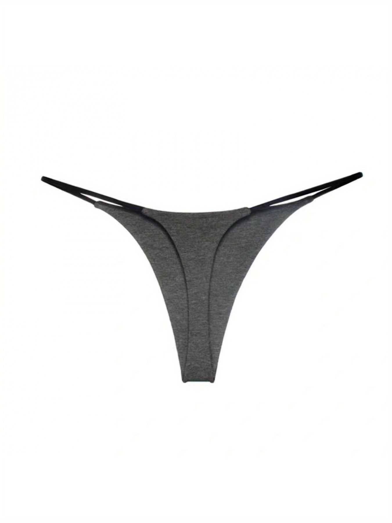 5 Pcs Double Spaghetti Straps Sexy Low Waisted T-Shaped Thong Bikini Women's Erotic Panties