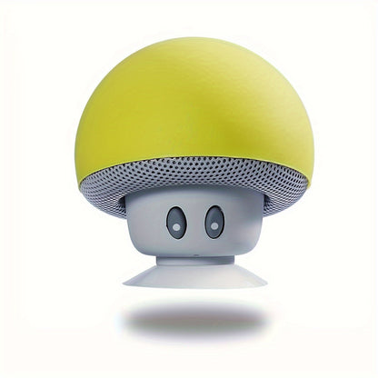1pc Cartoon Mushroom Portable Wireless Speaker - Portable Bluetooth Speakers with Phone Holder, Suction Cup Design, Mini and Delicate