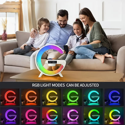 G63 Atmosphere Bedside Lamp - Color-Changing Ambient Lighting, High-Quality Audio Streaming, Convenient Phone Charging,Smartphone Charging Function