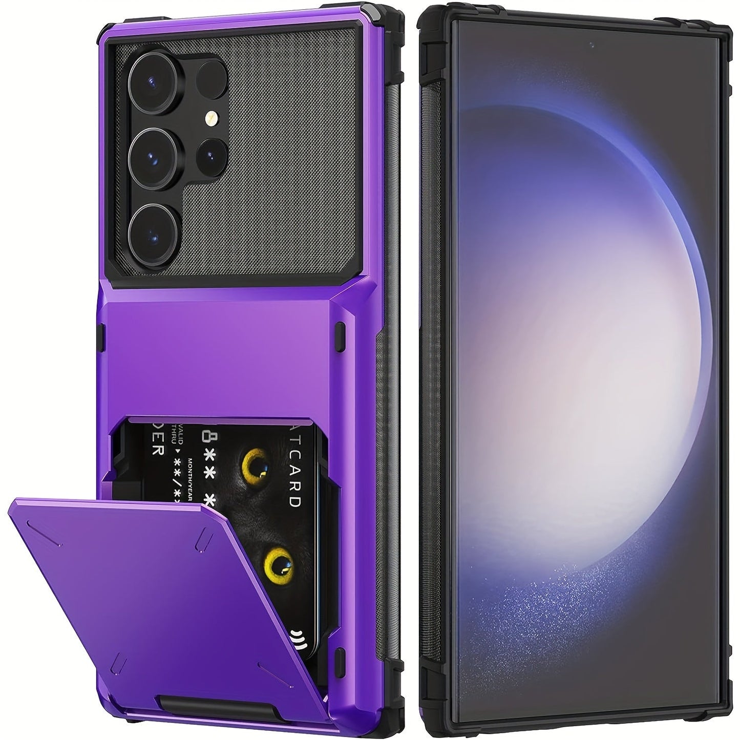 Wallet Case Flip Cover Credit Card Holder Pocket, Dual Layer Protection For Samsung S23 S22 S21 S20 Ultra S10 Plus S20 FE S21 FE