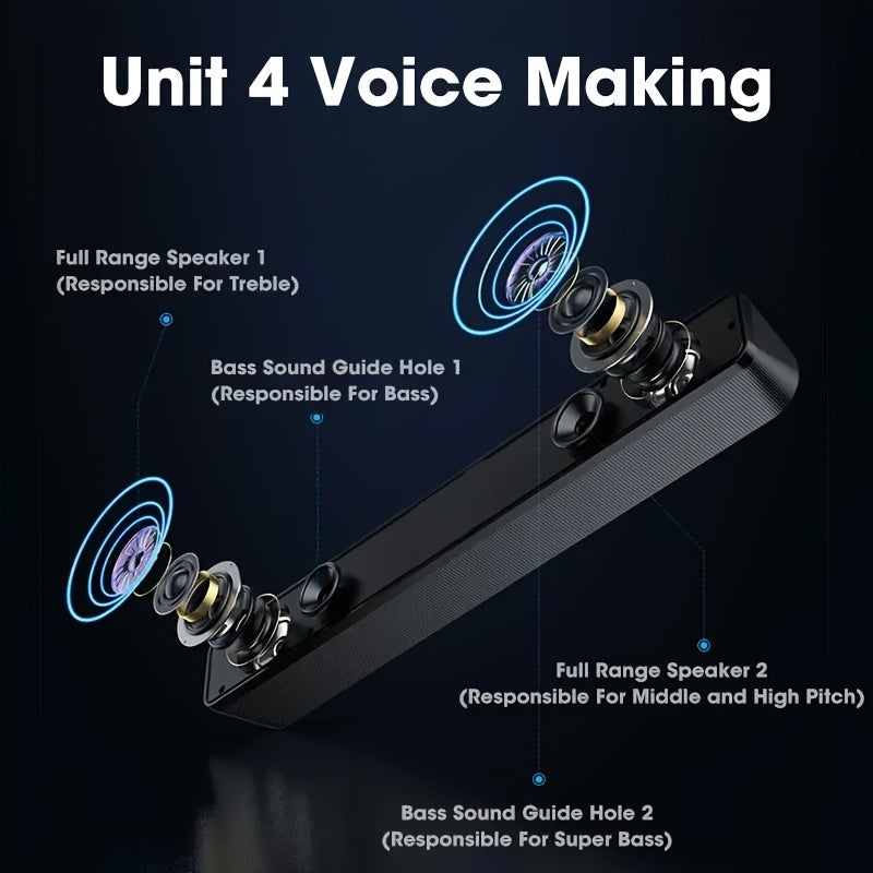 Desktop Small Speaker Compatible With Notebooks, Perfect For Home