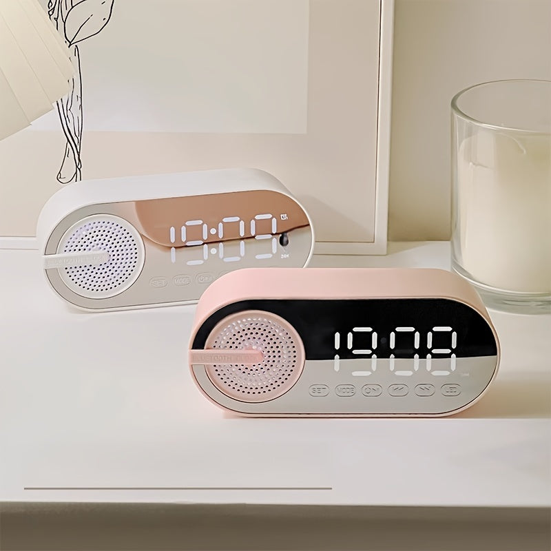 Dual speaker wireless clock speaker, subwoofer 3D Surround Sound, no sense of delay does not card, super-durable