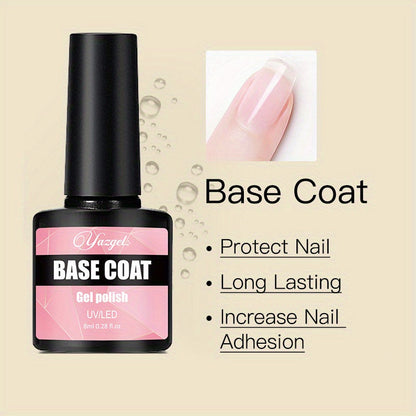 Top and Base Coat Gel Nail Polish Kit