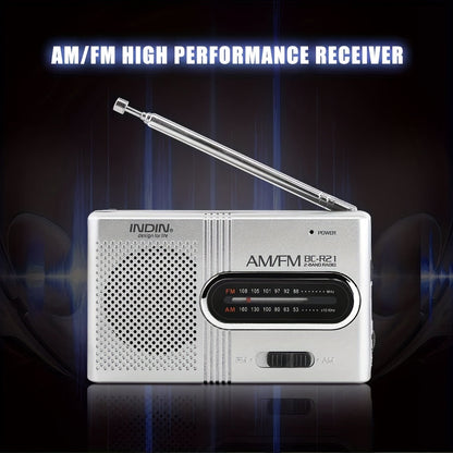 Classic Travel AM/FM Radio with USB, Telescopic Antenna, Stereo Speakers