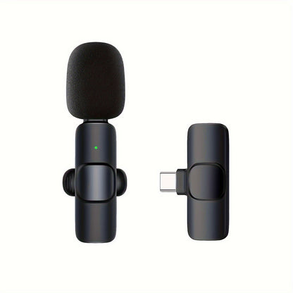 Professional Wireless Omnidirectional Condenser Lavalier Microphone - Computer Microphone for Crisp Interviews, Laptops Compatibility