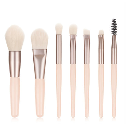 Portable Mini Makeup Brush Set with Storage Bag 8pcs