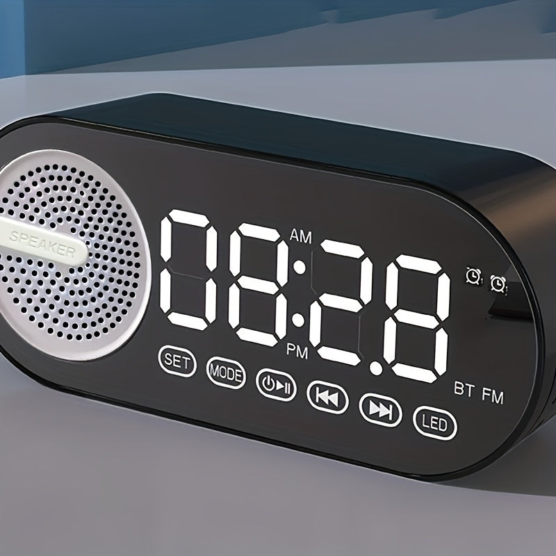 Dual speaker wireless clock speaker, subwoofer 3D Surround Sound, no sense of delay does not card, super-durable