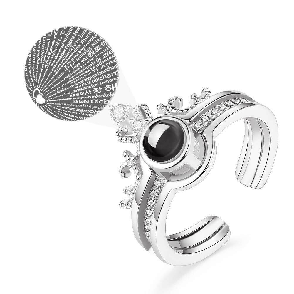 I love you in 100 Languages Adjustable Ring