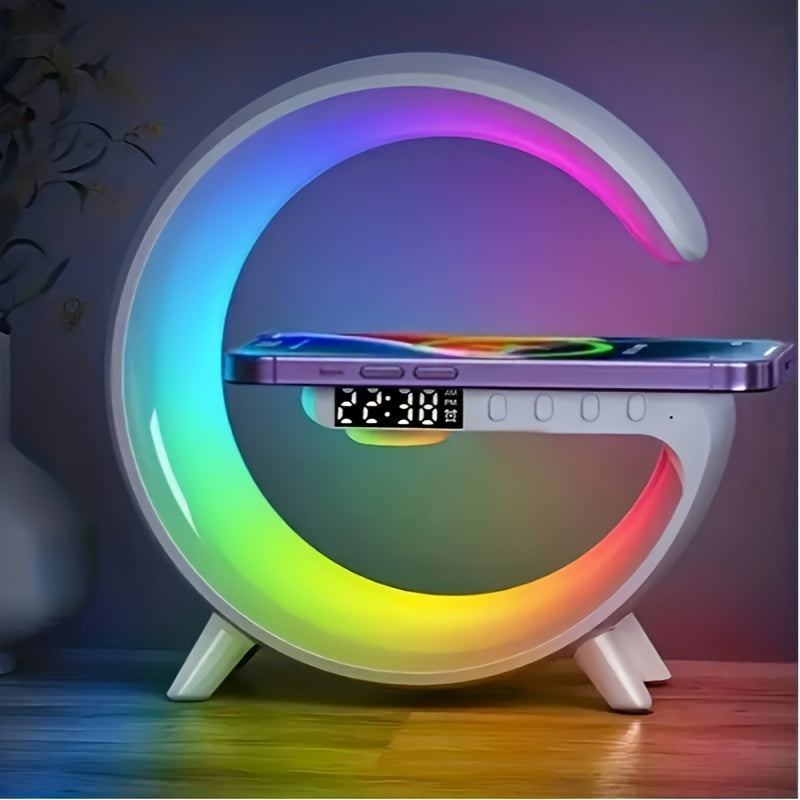 G63 Atmosphere Bedside Lamp - Color-Changing Ambient Lighting, High-Quality Audio Streaming, Convenient Phone Charging,Smartphone Charging Function