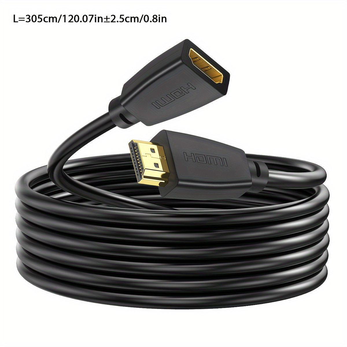 I-Zclive 4K HDTV Extension Cable - High Speed, Gold-Plated Male to Female Connector for Monitors