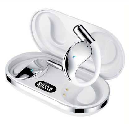 Open Earphones With Built-in Microphones & LED Digital Display Charging Case