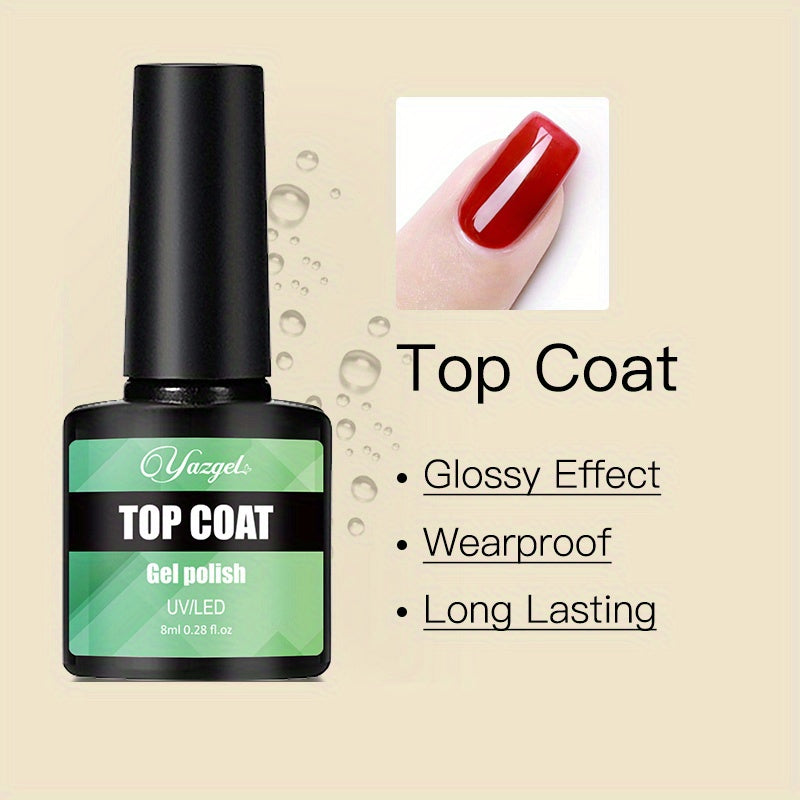 Top and Base Coat Gel Nail Polish Kit