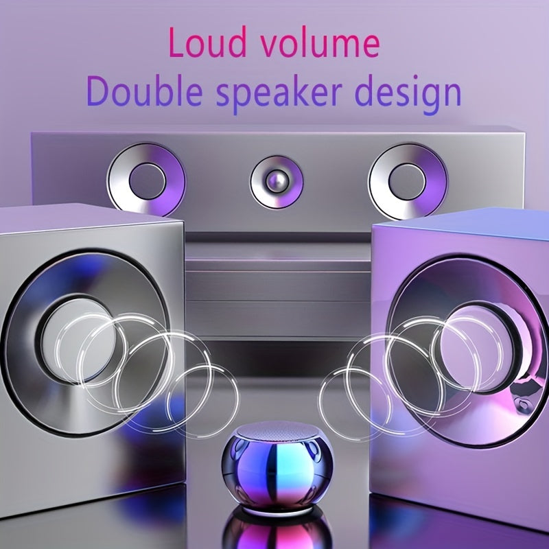 Small Steel Cannon: Portable Music Player Mini M3 Wireless Speaker with Subwoofer for HD Surround Sound