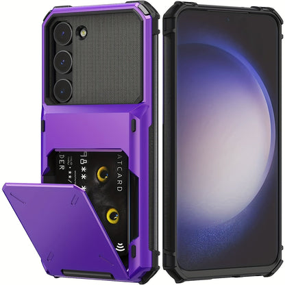 Wallet Case Flip Cover Credit Card Holder Pocket, Dual Layer Protection For Samsung S23 S22 S21 S20 Ultra S10 Plus S20 FE S21 FE