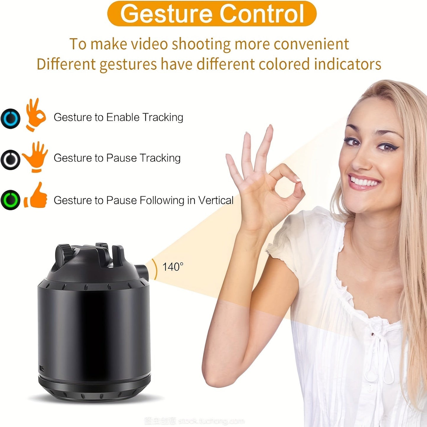 Auto Face Tracking Tripod 360° Rotation  Phone Holder