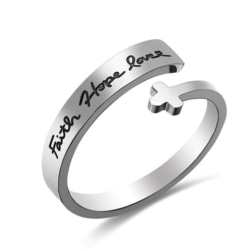 Faith Hope & Love Inspirational Ring