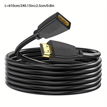 I-Zclive 4K HDTV Extension Cable - High Speed, Gold-Plated Male to Female Connector for Monitors