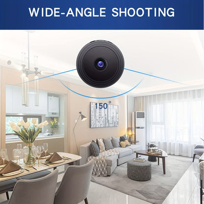 1pc Mini Smart Security Camera, WiFi Enabled, Non-Waterproof, Tabletop Mount, Dual Power USB/Battery, with USB Port