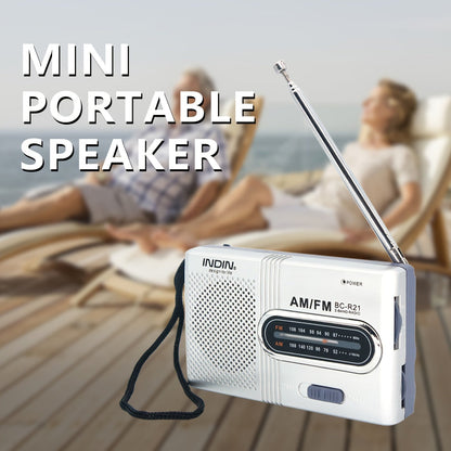 Classic Travel AM/FM Radio with USB, Telescopic Antenna, Stereo Speakers