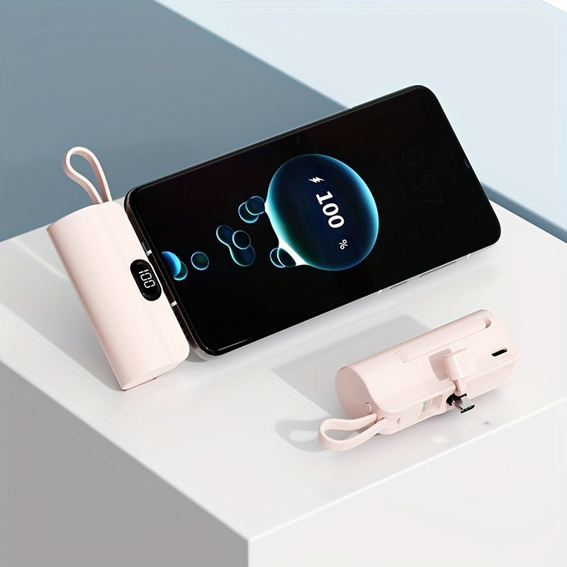 Ultra-Compact Power Bank with 5000mAh battery capacity