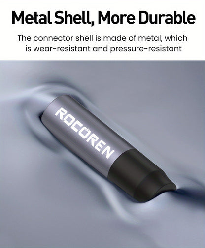 Rocoren Braided 3.5mm Aux Cable - Hi-Fi Stereo Sound, Male to Male Connectivity, Universal Compatibility for Audio Devices