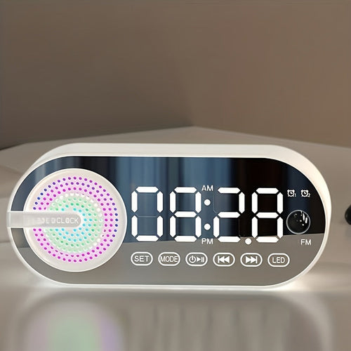 Dual speaker wireless clock speaker, subwoofer 3D Surround Sound, no sense of delay does not card, super-durable