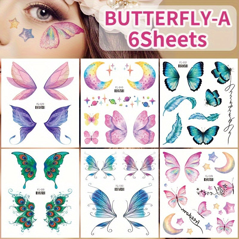 Glitter Face Tattoo Stickers