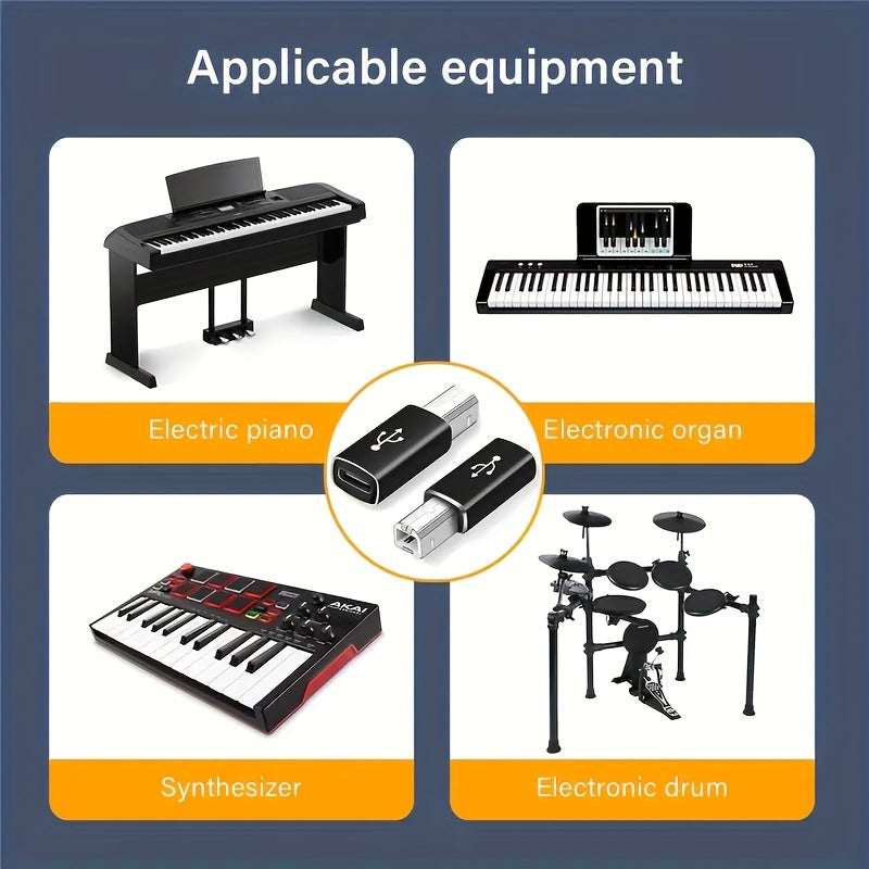 USB Type C Printer Adapter Midi Electric Piano Synth Driver Dock Fax Scanner