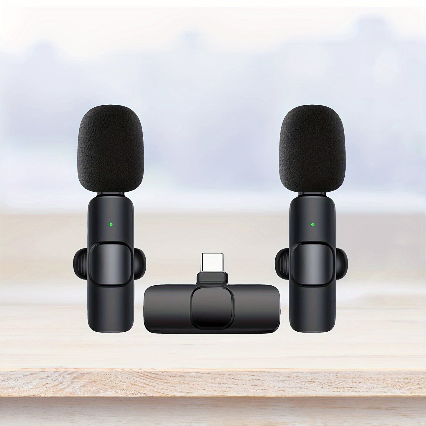 Professional Wireless Omnidirectional Condenser Lavalier Microphone - Computer Microphone for Crisp Interviews, Laptops Compatibility