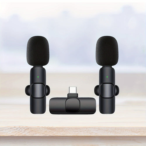 Professional Wireless Omnidirectional Condenser Lavalier Microphone - Computer Microphone for Crisp Interviews, Laptops Compatibility