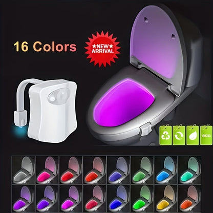 16-Color LED Motion Sensor Toilet Night Light.