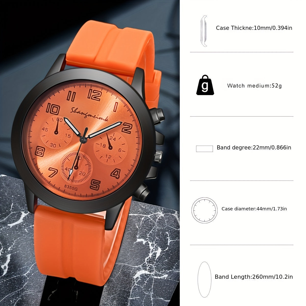 Fashion Business Watch With Silicone Strap