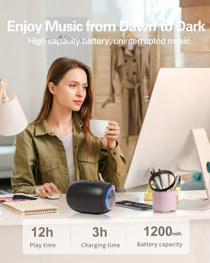 FEOUBEAK Ultimate Sound Experience: 15W Wireless Speaker Speaker, Portable Stereo, Home Subwoofer, Large Volume Outdoor Desktop Computer Mini Speaker